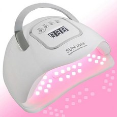 썬 X12 맥스 UV LED 핑크 네일 램프 건조 젤 매니큐어 전문 살롱 도구 66 280W, [04] X12 MAX White, [01] 미국, 1개