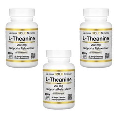 3통세트 캘리포니아골드뉴트리션CGN L테아닌 AlphaWave 200mg, 180정, 3개