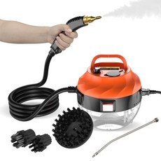 가정용 자동차 주방 세척기 스팀 청소기 고압 3 브러시 헤드 6 속도 2500W, [02] Black, [02] EU, 5.black - EU
