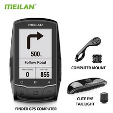 메이란속도계 Meilan m1 자전거 gps 자전거 컴퓨터 파인더 gps 탐색 ble4.0 속도계 연결 케이던스시간 모니터파워 미터(포함되지 않음), m1(x3 포함), m1(x3 포함)