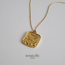 실버925 알리 코인 메달 사각 김나영 목걸이 바이모브