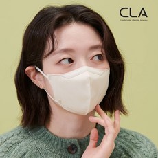 CLA 슬림핏 새부리형 마스크 중형, 25매입, 1개, 크림베이지
