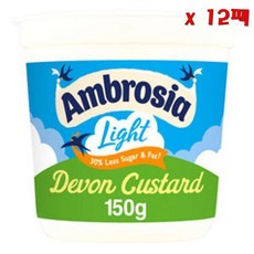 Ambrosia Light Devon Custard 앰브로시아 라이트 데번 커스타드 150g 12팩, 12개