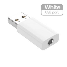 컴퓨터사운드카드 USB 3.5mm 잭 오디오 헤드폰 어댑터 A 케이블 PC 노트북용 외장 사운드 카드, [03] white, 1개
