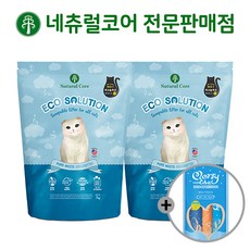 네츄럴코어 고양이모래 에코솔루션 퓨어화이트(무향) 7kg x 2개 + 사은품 증정