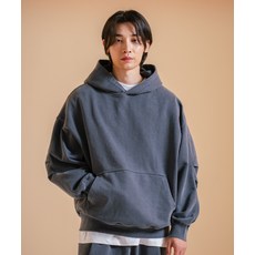 PSSHOPPER 피그먼트 스몰로고 후드 네이비