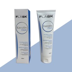 플라스크 케라틴 크림 씻지않는 헹구지않는 바르는 트리트먼트 단백질헤어로션 180ml +꼬리빗, 1개 - 케라틴분말