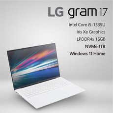 LG전자 2023 그램17 17ZD90RU-GX56K [프리미엄 패키지], 스노우 화이트, 코어i5, 1TB, 16GB, WIN11 Home