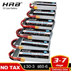 HRB 3s Lipo 배터리 RC 자동차 드론 보트용 XT60 플러그 포함 11.1v 1300mah, 04 1500mah 100C XT60, 01 CHINA, 1개