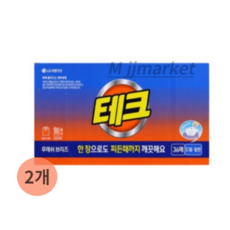 테크 간편 시트세제 후레쉬 브리즈, 72개입, 2개