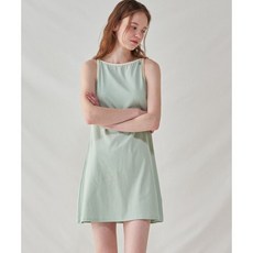 론론 BOATNECK SLEEVELESS MINI DRESS MELON