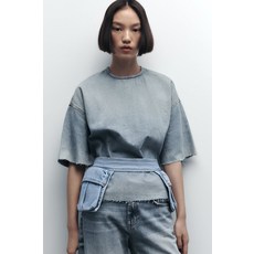 자라 ZARA 여성 포켓 데님 와이드 벨트270256