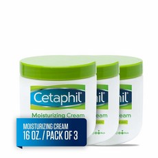 Cetaphil Moisturizing Cream 세타필 모이스처라이징 크림 16oz(453g) 3팩, 1개