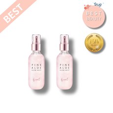 비주얼 핑크 알로에 글로우 미스트 100ml+100ml 물광 주름개선기능성, 1개(100ml+100ml), 100ml