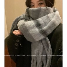 빅 앙고라 머플러 니트 데이트 보온 목도리 따뜻한