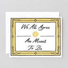 DearF Wrap Golden Letterpress Birthday Thank You Card for Cats and Dogs British Art Greeting Card, 의미 (골든 스타일)
