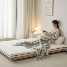 장인가구 버블 수면 토퍼 바닥 매트리스 엠보 100T Q
