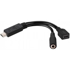 영국직배송 ORDRO 1 ~ 2 미니 USB B 남성 포트 ~ 3.5mm 마이크 및 ORDRO 캠코더 HDR-AC3 HDR-AC5 HDR-AZ50용 미니 USB B 여, 단일옵션