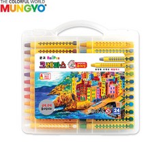 문교레일크레파스24색