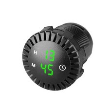 차량용 시계 자동차 대시보드 LED 디지털 시계 시계 오토바이 ATV 크로스 자전거 스쿠터 12V/, 03 Green, 1개