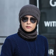 니트 털비니 넥워머 세트 겨울 방한 남성 여성 털 기모 모자