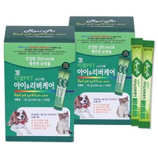 리얼펫 아이리버케어 강아지 고양이 눈 영양제 120g, 눈물개선/눈건강, 2개