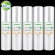 LAIMENG 5 Rolls/Lot Sous Vide 진공 식품 기계 용 진공 가방 진공 실러 R158 용 식품 보관 진공 가방|진공음식 실러|, 5R 25-500cm, 1개, CHINA