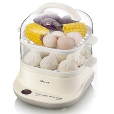 가정용 찜기냄비 전기찜기 멀티찜기 아침식사 대용량 자동 전원 차단, 크림색