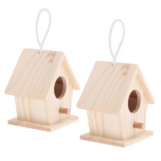 QDY 2x 천연 나무 DIY 햄스터 케이지 장난감