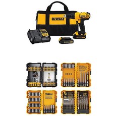 DEWALT 디월트 DCD771C2 DWA2FTS100 무선 드릴 비트 세트, 1세트