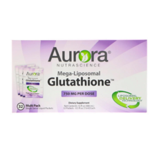 Aurora Nutrascience 오로라 뉴트라사이언스 리포소말 글루타치온 액상 15ml 32팩 Mega-Liposomal Glutathione 750 mg 16 oz