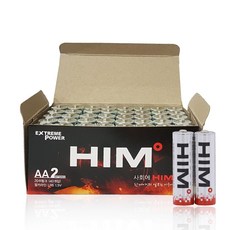 HIM 알카라인 AA건전지 40알, 40개입, 2개