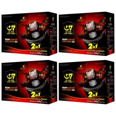 베트남 쭝웬 G7 2IN1 커피앤슈거 스위트 아메리카노, 16g, 4박스, 15개입