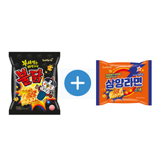 부셔먹는라면스낵불닭 90g + 삼양라면스낵 90g, 불닭라면스낵90g 4개+삼양라면스낵90g 4개