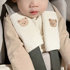 아기 안전 좌석 어깨 끈 보호 커버 만화 귀여운 곰 자동차 어린이 유모차 안티 레깅스 스트랩 벨트 액세서리 장식 인테리어 크리스마스 할로윈 추수 감사절 선물, 8. 토끼(쌍)