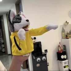 권투하는 강아지 허스키 장난감 손 인형 고양이 손가락 펀치 권투, 복싱 허스키 음성 모델 (1종), 1개
