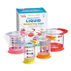 핸드투마인드 IN94468 무지개 분수 계량컵 (4개) Rainbow Fraction Liquid Measuring Cups