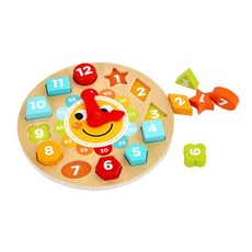 다양한모양 12개블록퍼즐 시계학습 학습장난감, 1개