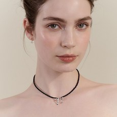 [Hei][송해나 착용][sv925] flow ribbon necklace