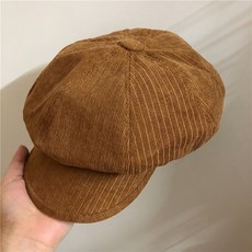 코듀로이 팔각모 여성 겨울 가을 클래식 베레모 보온 벙거지 어텀 단아한 모자