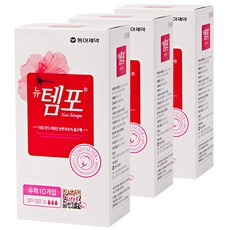 템포 삽입형 생리대 슈퍼, 10개입, 3개