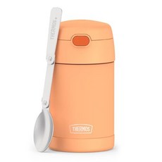 써모스 펀테이너 스테인리스 보온통 & 스푼 네온라임 473ml, 네온 오렌지, 1개