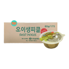 일미 국산 오이생피클 컵 일회용 박스단위, 175개, 80g