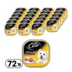  시저 반려견 주식캔, 소+돼지, 0.1kg, 72개 