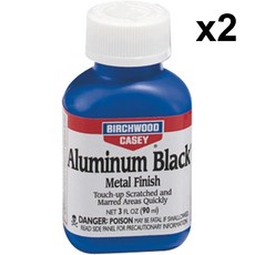 Birchwood 버치우드 Casey 알루미늄 블랙 메탈 피니시 90ml x2 스크래치 복구 표면 블랙 코팅제, 2개