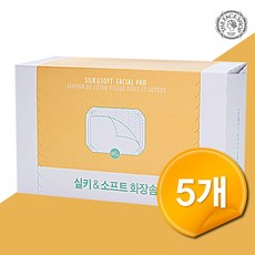 더페이스샵 (5개) 데일리 뷰티툴즈 실키 소프트 코튼패드 80매, 5개