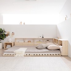 심플먼트 포인 삼나무 원목 저상형 매트리스 침대 깔판, 슈퍼싱글(1090)