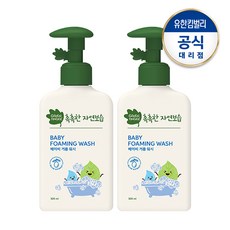그린핑거 촉촉한 자연보습 베이비 거품 워시, 320ml, 2개