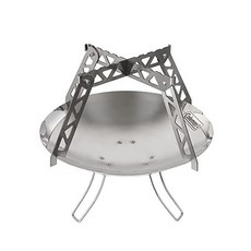 콜맨 파이어 디스크 모닥불 캠핑 화로대 30cm 스테인리스 일본직구, 1개