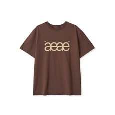 AEAE 에이이에이이 LOGO T-SHIRTS 반팔 티셔츠 BROWN 매장정품 121115 - aeae모자